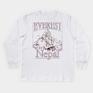 Everest base camp Kids Long Sleeve T-Shirt